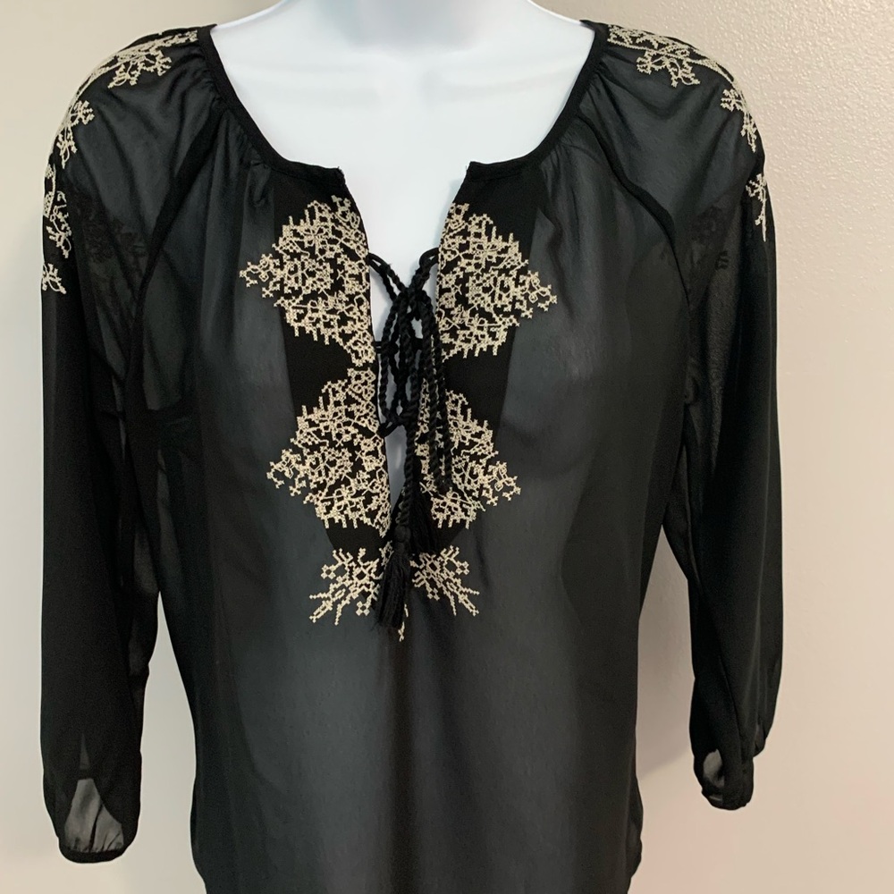 American Eagle Outfitters Embroidered Top